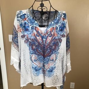 Beautiful butterfly blouse with cami